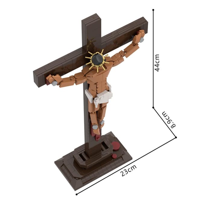 Gobricks MOC Jezus werd gekruisigd Bouwstenen Speelgoed Cadeau black