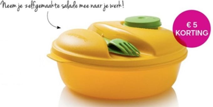 Tupperware Fris op weg, Geel, 1 liter