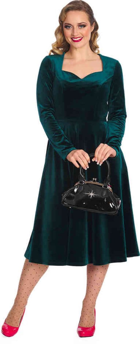 Banned - A Royal Evening Flare jurk - 2XL - Groen