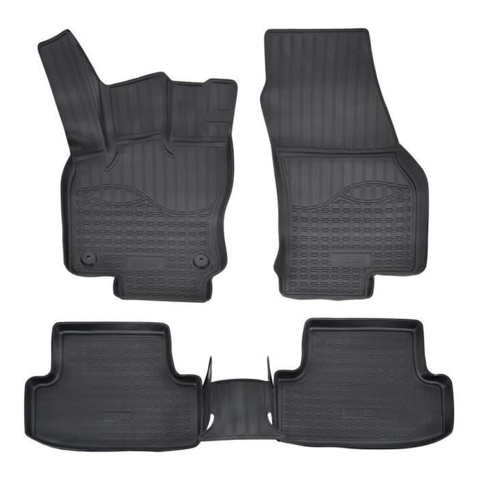 Doublures NORM | Tapis De Sol En Caoutchouc TPE Toutes Saisons Pour Seat Ateca depuis 2016 noir