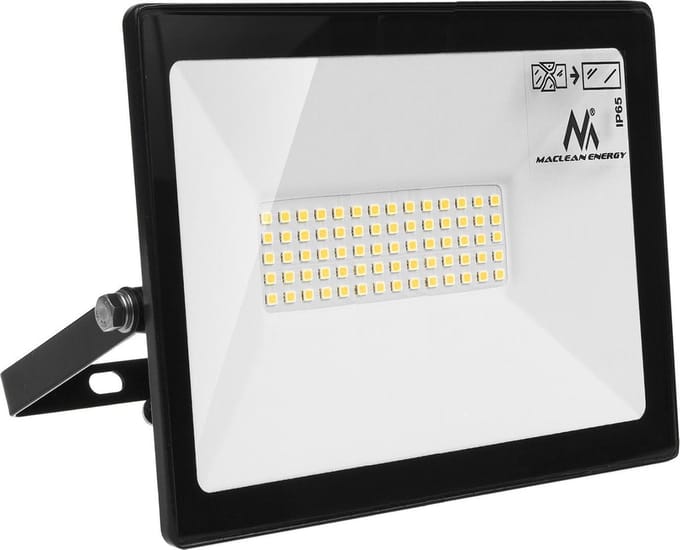 LED slanke 50W schijnwerper, 4000lm neutraal wit (4000K) Maclean Energy MCE550 NW, IP65, PREMIUM