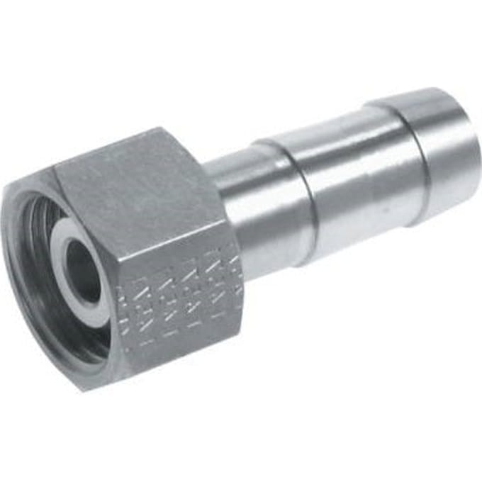 G 1/4'' x 4mm RVS Slangpilaar met Moer 40 Bar