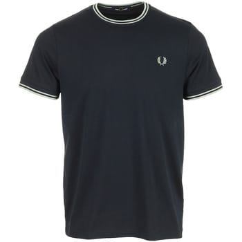 T-shirt met dubbel contrasterend biesje Fred Perry