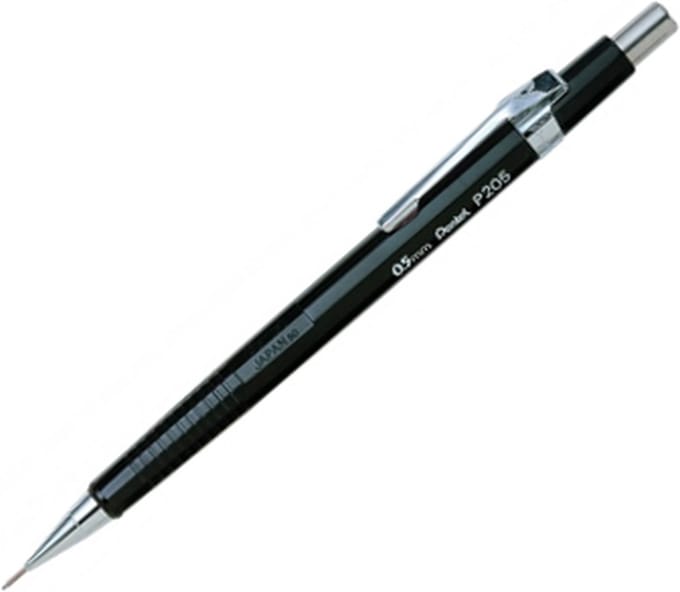 Vulpotlood 0,5 mm Pentel P205 0,5mm zwart