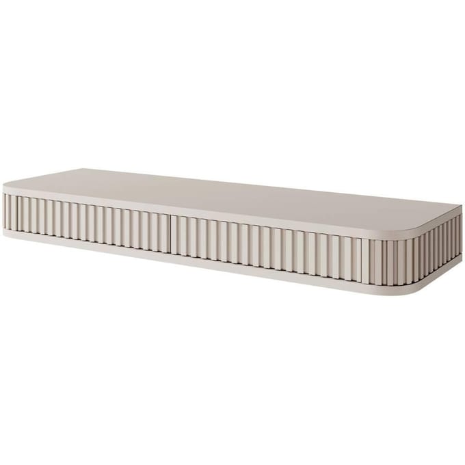 SELSEY Kaptafel met 2 laden - hangend - 113 cm - greige - OVARLO