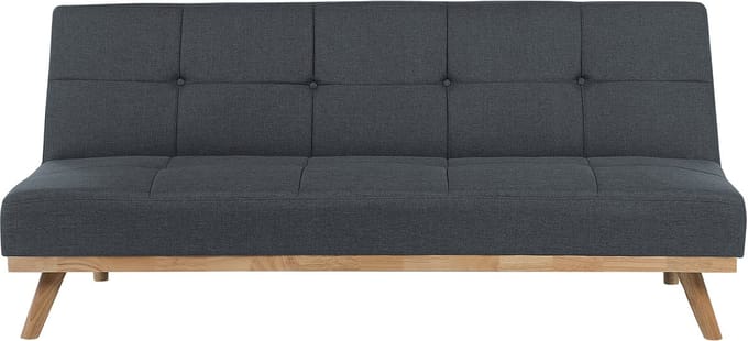 FROYA - Slaapbank 3-zits - Donkergrijs - Polyester