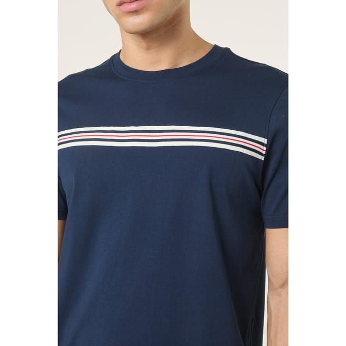FILA Diecimo Regular Heritage Tape T-shirt Black Iris Taglia: M | Magliette basic Outlet | Uomo | Nero