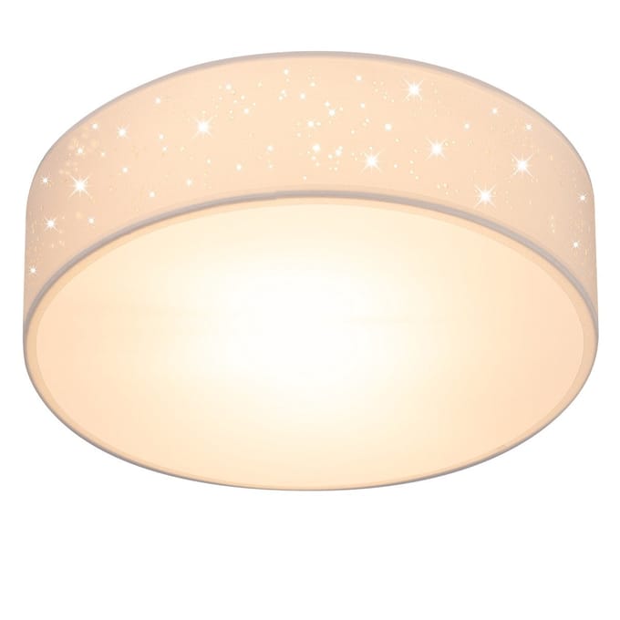 Plafondlamp – Sterrenhemel – Rond - Ø 30cm – 40 Watt - Stof -Wit