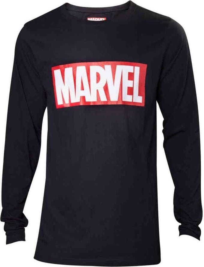 Marvel - Logo heren unisex longsleeve shirt zwart - S