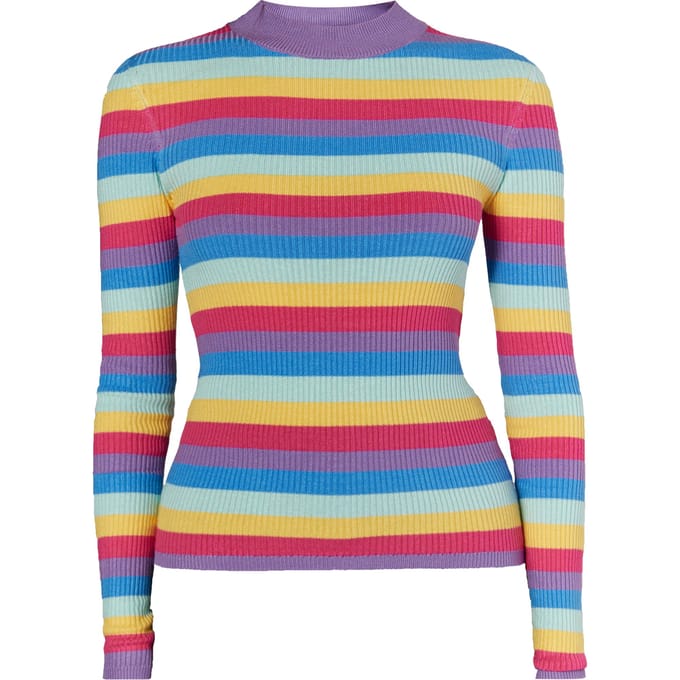 Mymo Trui met ribbels Dames Violet veelkleurig
