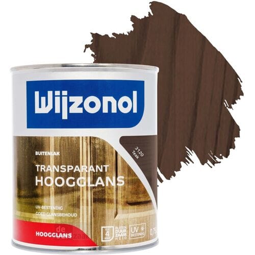 Wijzonol Transparant Hoogglanslak - 0,75l - 3120 - Teak