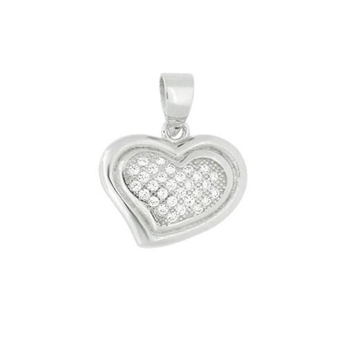 Blinx Jewels Zilveren Hanger Hartje Steentjes