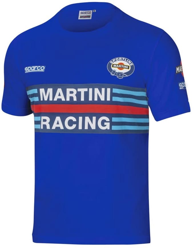 Sparco Martini Racing Martini Racing T-Shirt - Marineblauw/Wit/Zwart