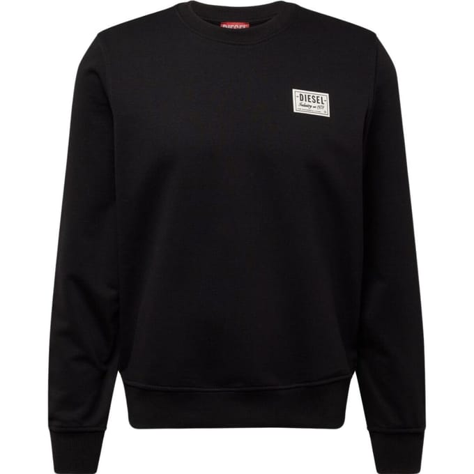 Diesel Unisex Volwassenen Patch Logo Sweater (Zwart/Zwart)