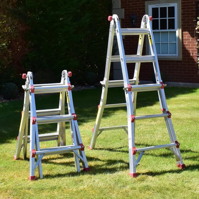 BPS Telescopische multifunctionele ladders, aluminium ladder, EN131, traptrap, eenvoudig te gebruiken (5.3m)