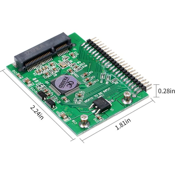 mSATA (PCI-E) SSD naar 2,5 '' 44-pins IDE-converteradapter als 2,5 inch IDE HDD voor laptop 5V