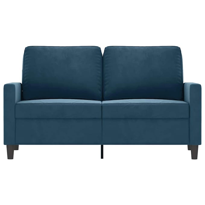 vidaXL - Tweezitsbank - 120 - cm - fluweel - blauw