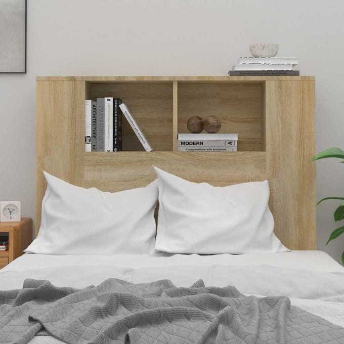vidaXL - Hoofdbordkast - 100x18,5x102,5 - cm - sonoma - eikenkleurig