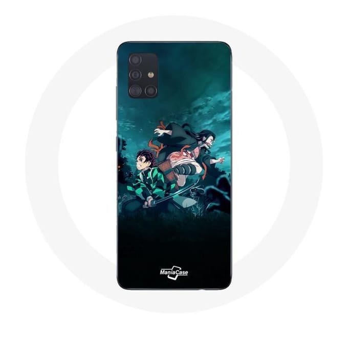 Coque pour Samsung Galaxy A71 Demon Slayer Manga Tanjiro et Nezuko