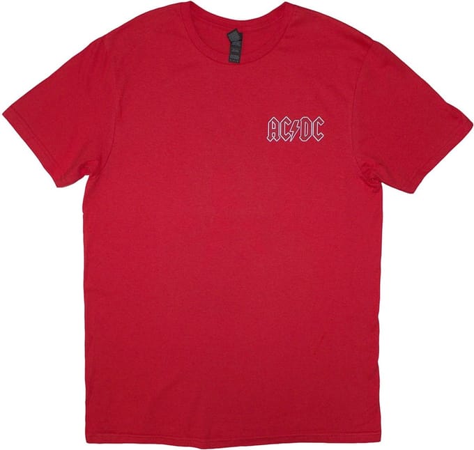 AC/DC - Mini Logo / Lock Up Your Daughters Heren T-shirt - M - Rood