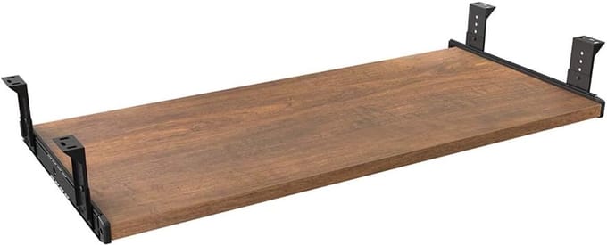 Toetsenbordlade Hout - Bureau-accessoire - Ergonomisch werken - Verstelbare hoogte - 76 cm breed - Bruin