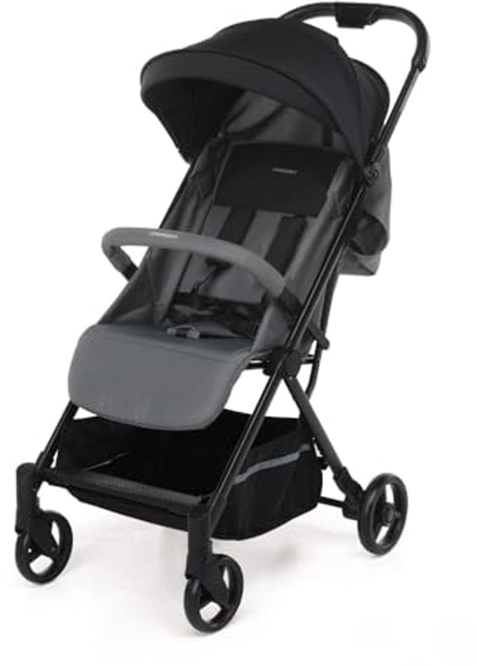 Compacte kinderwagen met 1-handsluiting en verstelbare rugleuning voor kinderen tot 15 kg