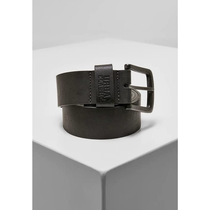 Urban Classics Leather Imitation Belt Riem grijs Polyester -