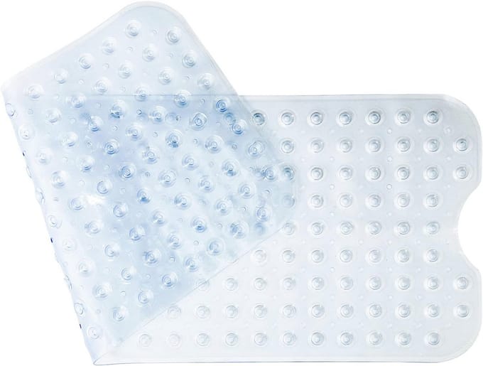 Antislip Badmat 100 x 40 cm - Wasbaar, Natuurlijk Rubber met Zuignap - Extra Lange en Antibacterieel