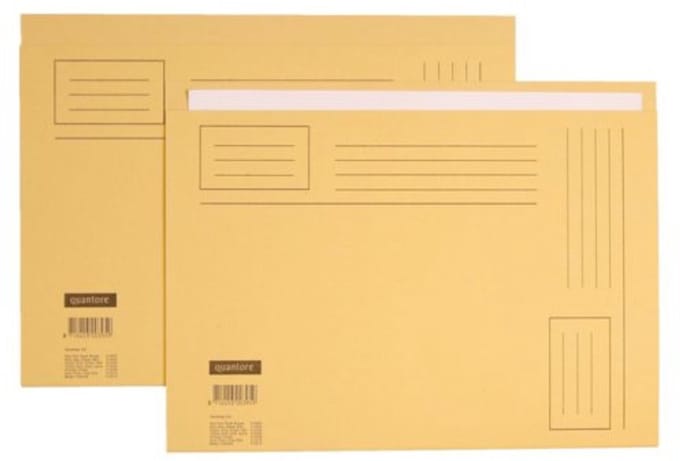 Faltmappe Quantore Folio unebene Seite 250gr beige