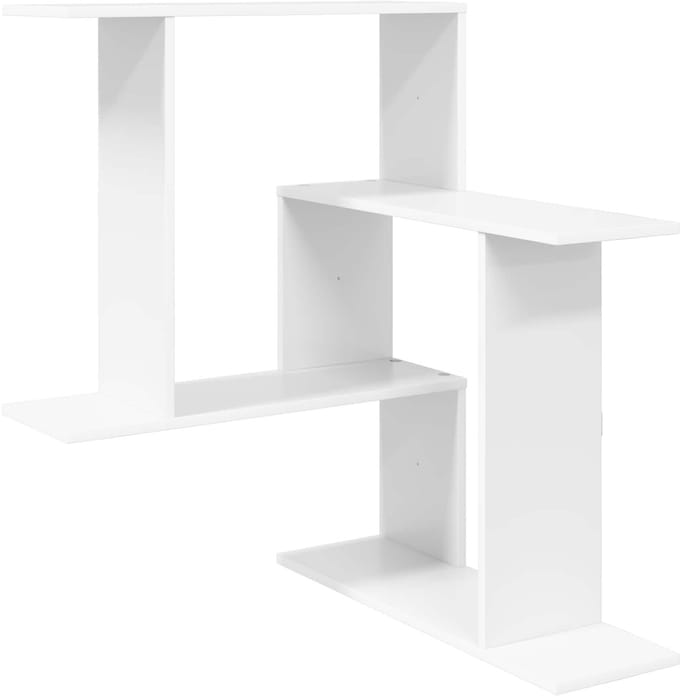 vidaXL - Wandplank - Wit - 67 - x - 67 - x - 87 - cm - Bewerkt - hout