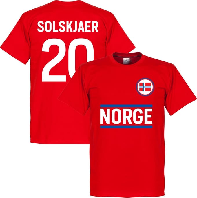 Noorwegen Solskjaer 20 Team T-Shirt - Rood - M