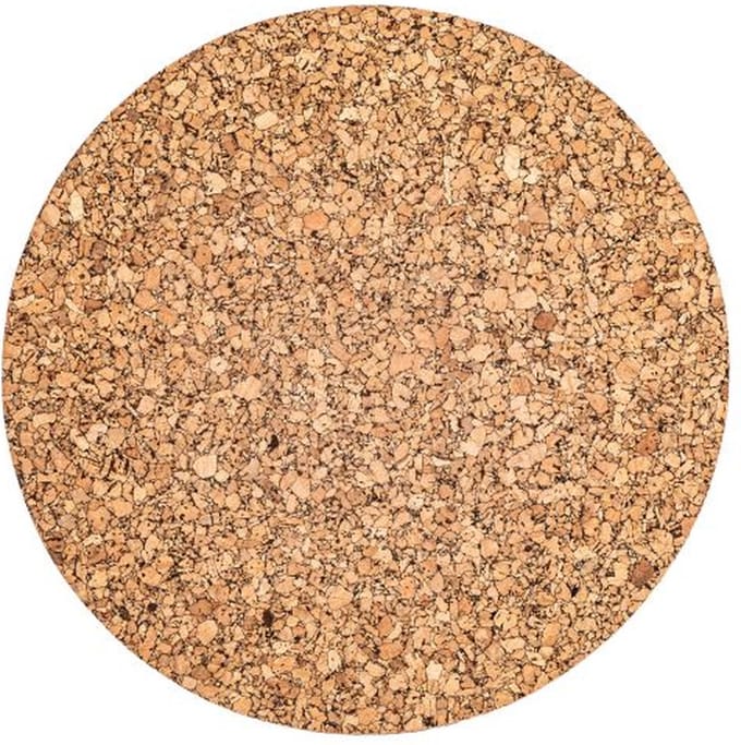 ZICZAC - Placemat - QUERCO - 100% kurk - Vlek- en waterafstotend - Rond - 36 cm - Grain - Set/2
