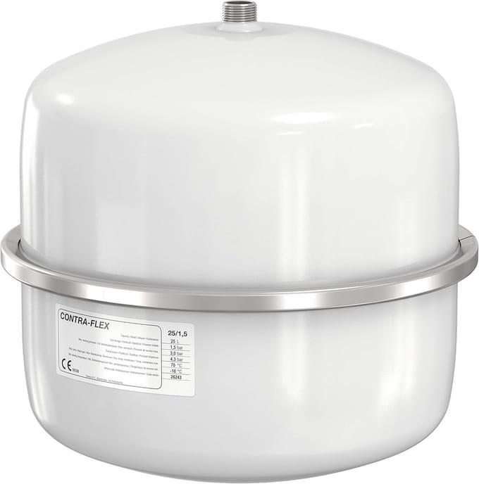Expansievat 12 Liter Wit voor Gesloten Verwarming en Koelsystemen