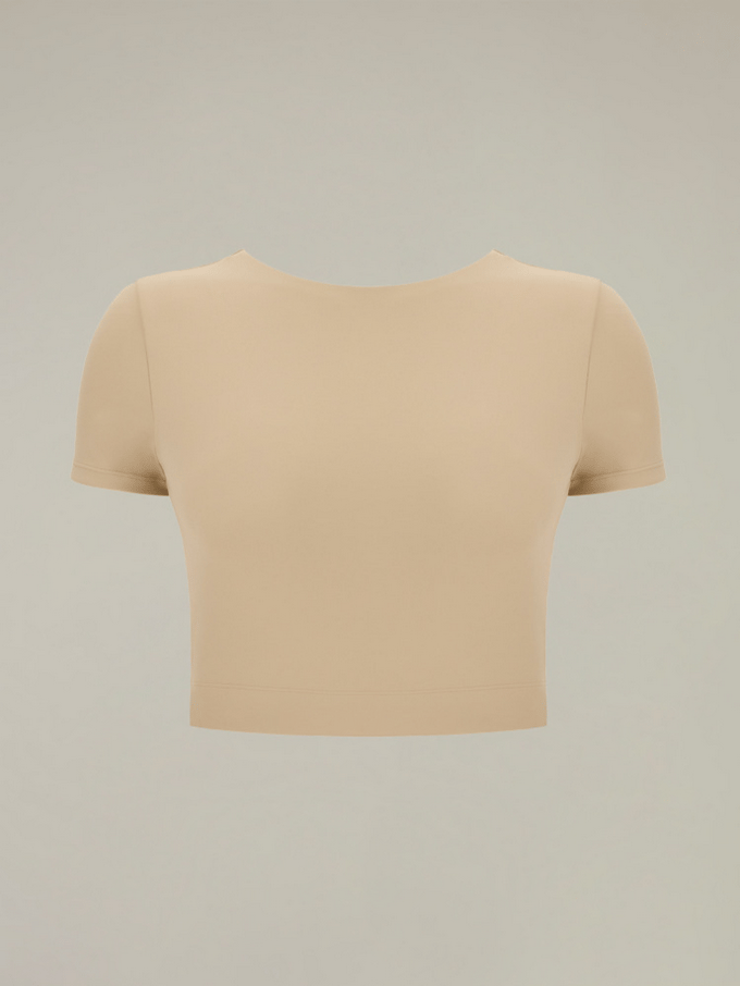top bijgesneden emily vrouw beige