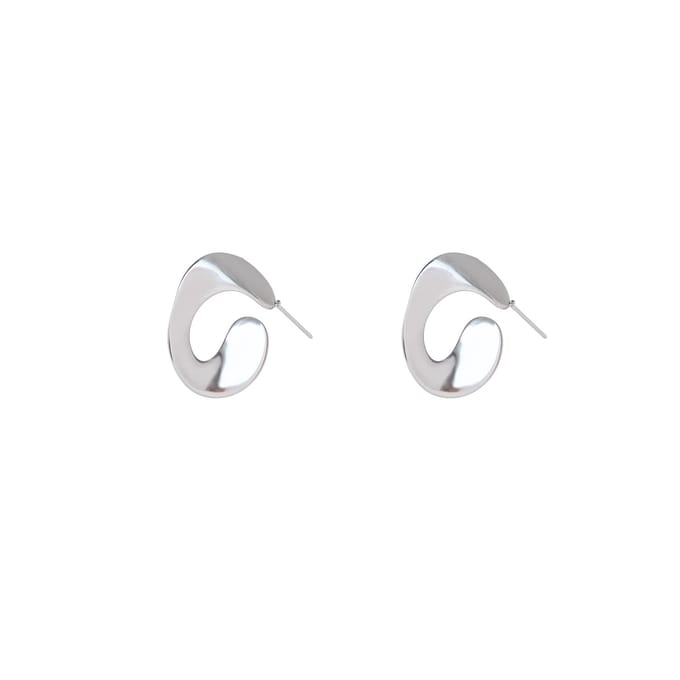 Go Dutch Label Oorknoppen Stud with a twist Zilver