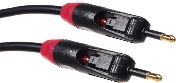 Maclean - Optische kabel DIGITALE T-T TOSLINK-kabel - 0,5 m draaibare stekkers