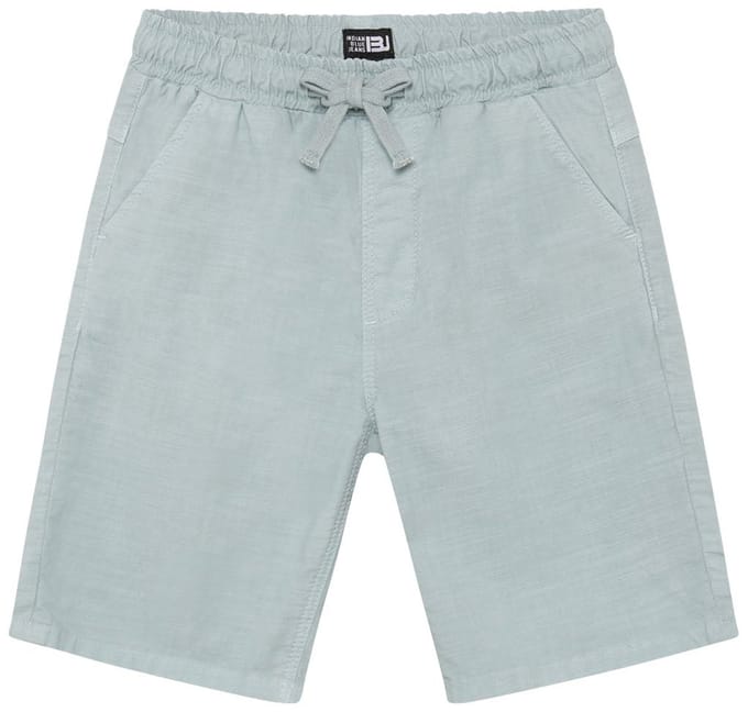 Indian Blue Jeans - Loose Cotton Linen Short - Ether - Maat 128