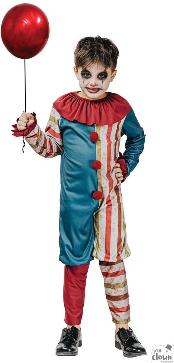 Jongens Halloween Vintage Killer Clown pakje Maat 134-152