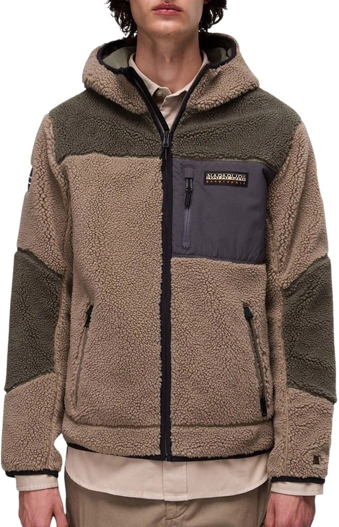 Napapijri Yupik Full-Zip Hooded Fleecejas Heren - Maat XL