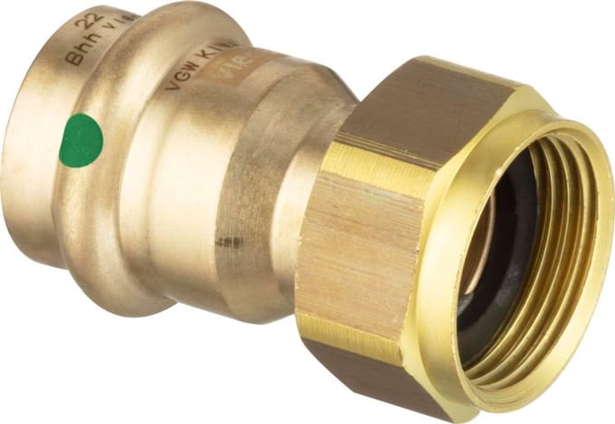 Viega Sanpress 2 delige koppeling SC binnendraad 28x1 1/2 brons