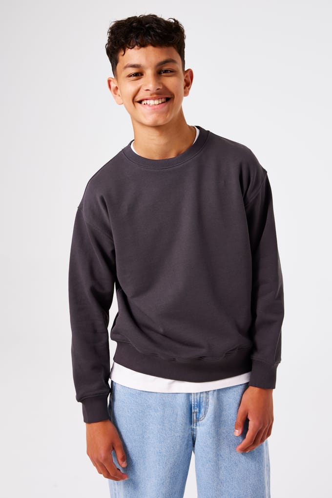 GARCIA Jongens Effen Sweater Grijs Lange mouw