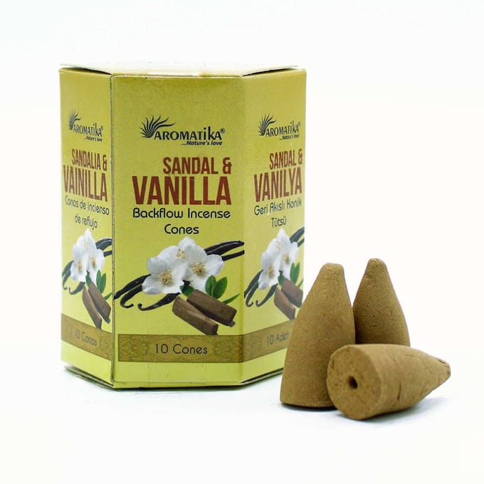 Masala Backflow Wierookpakket van 10 - Sandelhout & Vanille