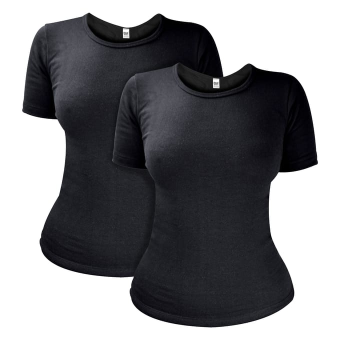 Heat Holders - 2-pack dames winter thermisch ondergoed met korte mouwen