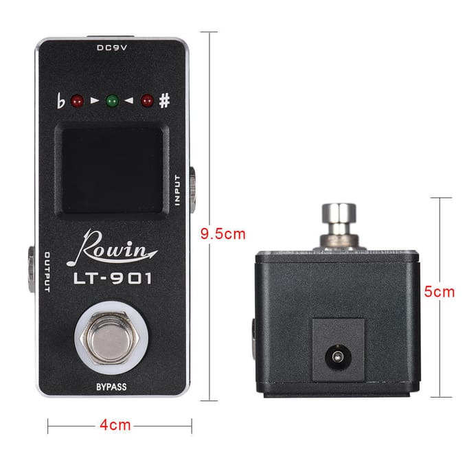 Mini accordeur de guitare chromatique, effet pédale, écran LCD True Bypass gray