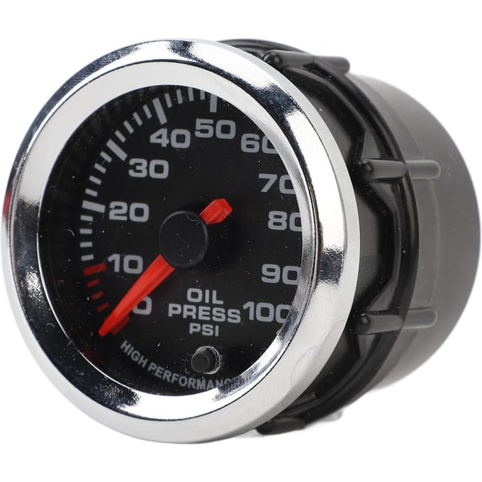 52mm Oliedrukmeter 12V 0‑100PSI Hoge Nauwkeurigheid Oliedrukmeter Met Stappenmotor voor Auto Camper Jacht