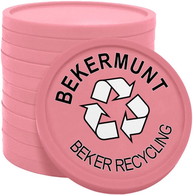CombiCraft bekermunt gerecycled plastic 29 mm - pastelroze