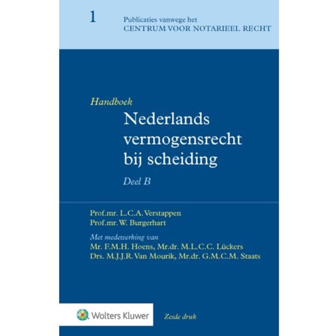 Handboek Nederlands Vermogensrecht Bij Scheiding Deel B