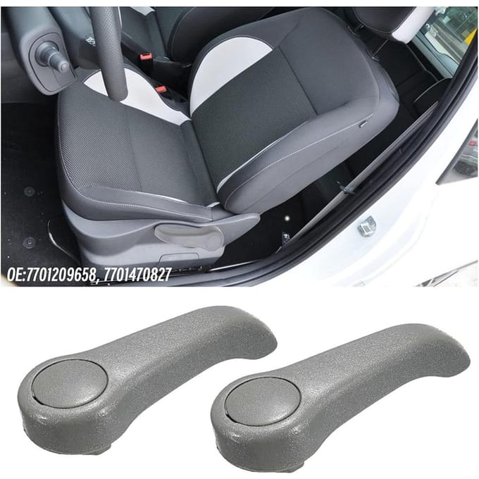 1 paire de levier de réglage du siège inclinable, poignée de traction pour Renault Clio MK2 Twingo MK1 gray