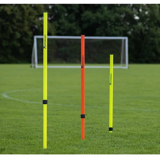 Precision Trainingspalen verstelbaar - 90-170 centimeter - Rood/geel/oranje