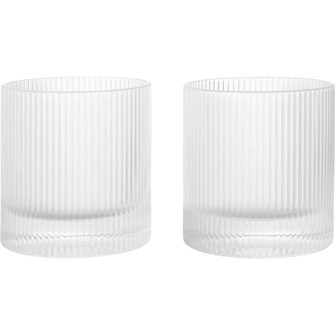 Ferm Living Ripple beker glazen (set van 2) - clear